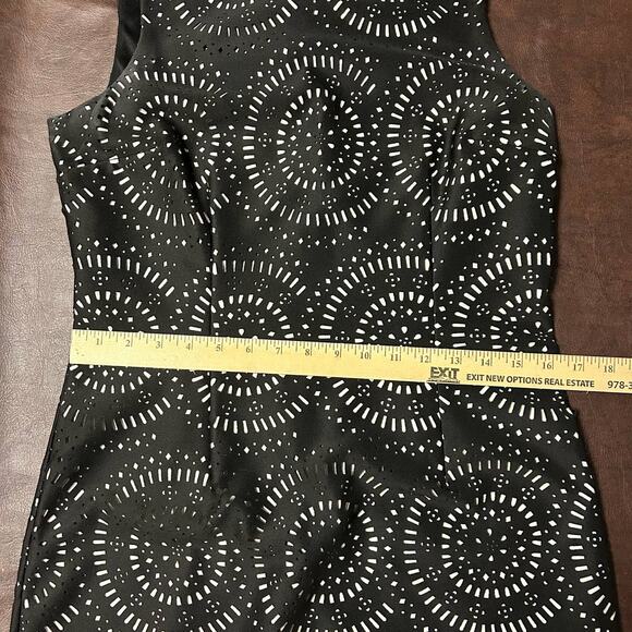 White House Black Market Sleeveless Sheath Black/White Cocktail Dress 10 - Picture 6 of 13